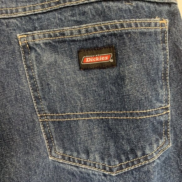 Dickies Carpenter Shorts Mens 42 Loose Fit Y2K Distressed Blue Denim - Picture 8 of 10